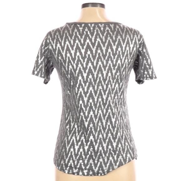 Andrea Jovine Gray Printed Short Sleeve T Shirt - Picture 2 of 3